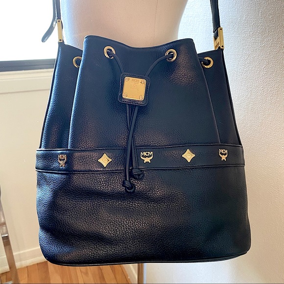 Vintage MCM Leather Bucket Bag - Picture 7 of 13